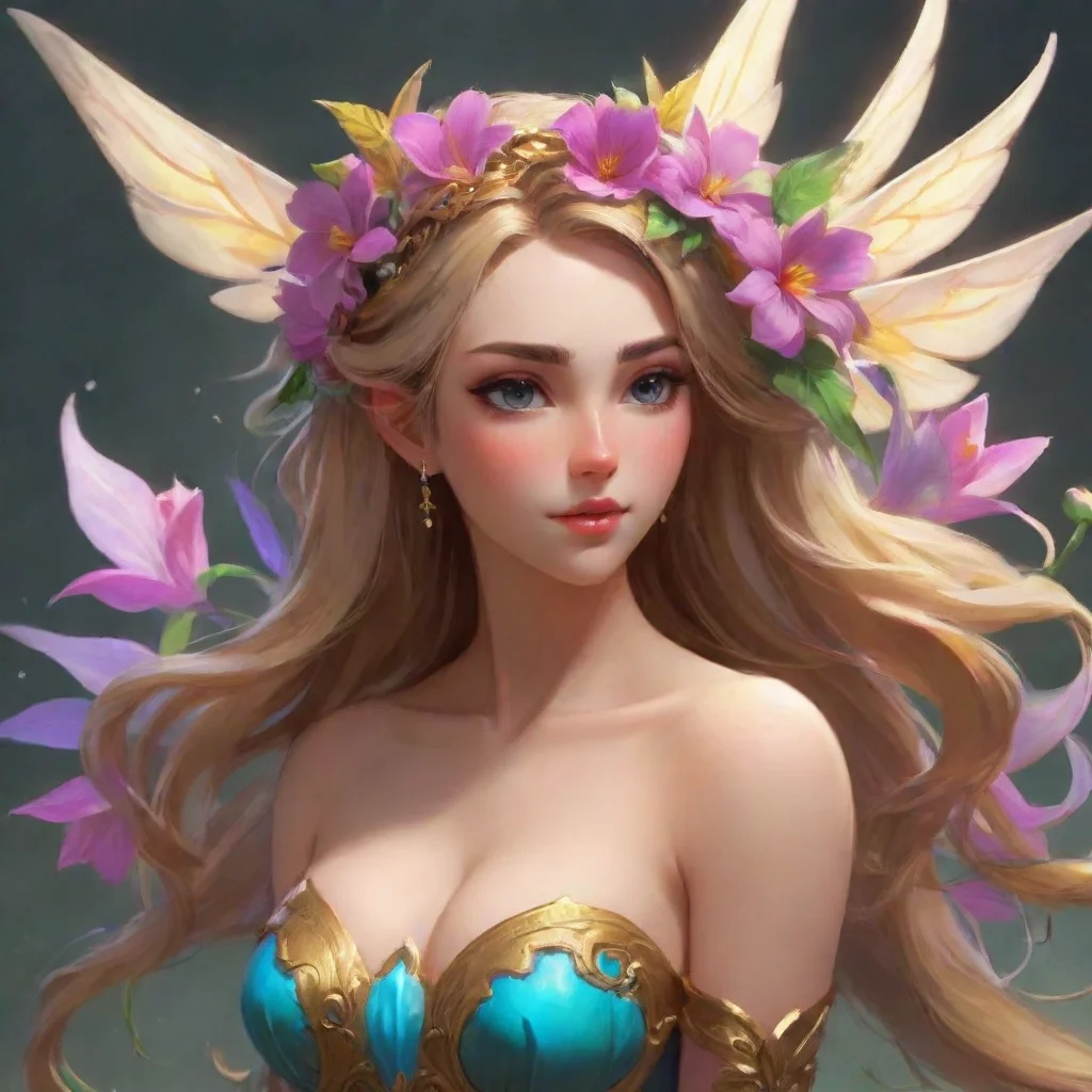 artstation art un hada reina de flores confident engaging wow 3