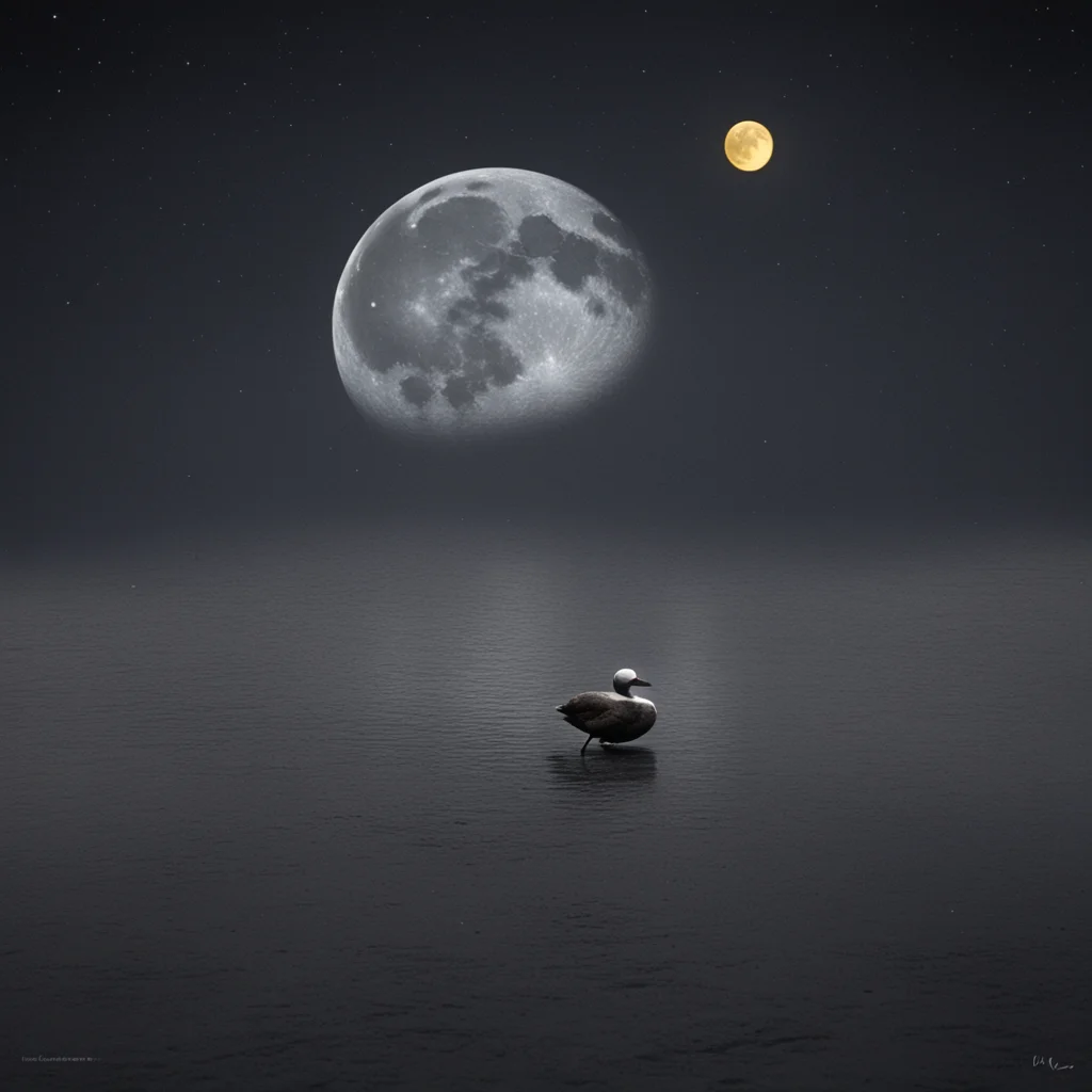 aiartstation art un pato en la luna confident engaging wow 3