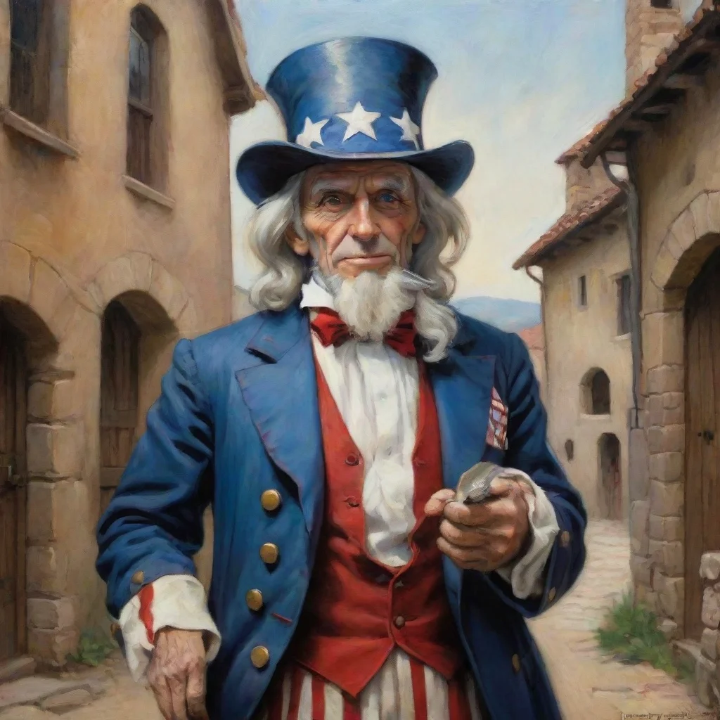 aiartstation art uncle sam by vallejo in medieval setting poster confident engaging wow 3