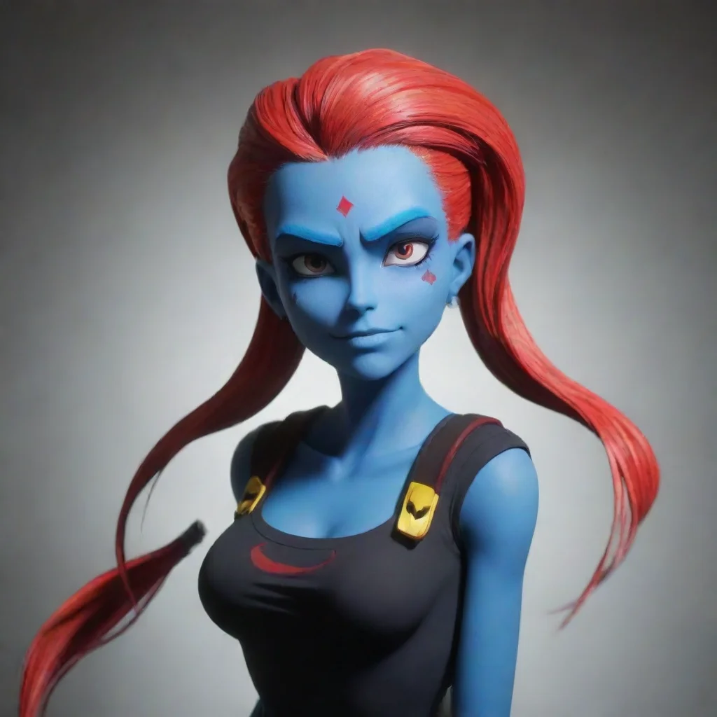 artstation art undyne from undertale confident engaging wow 3