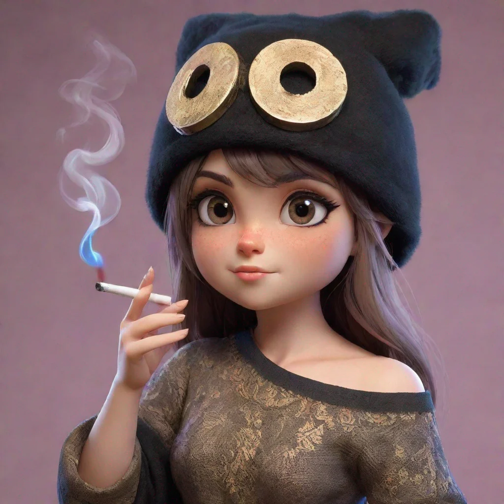 artstation art une fille qui fume confident engaging wow 3