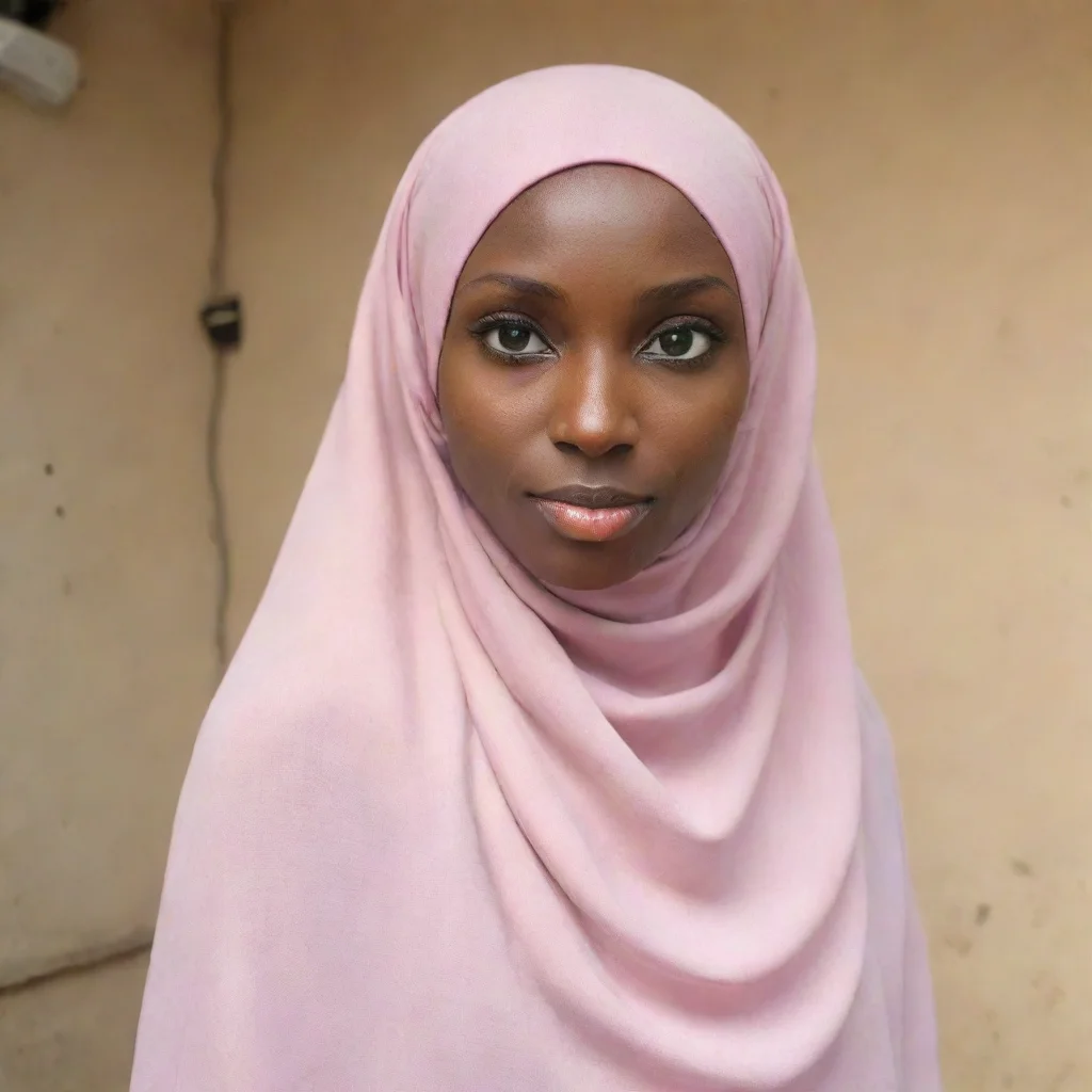 aiartstation art very skinny mature african hijab face confident engaging wow 3