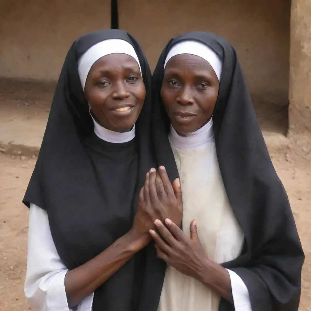 aiartstation art very skinny mature african nun begging confident engaging wow 3