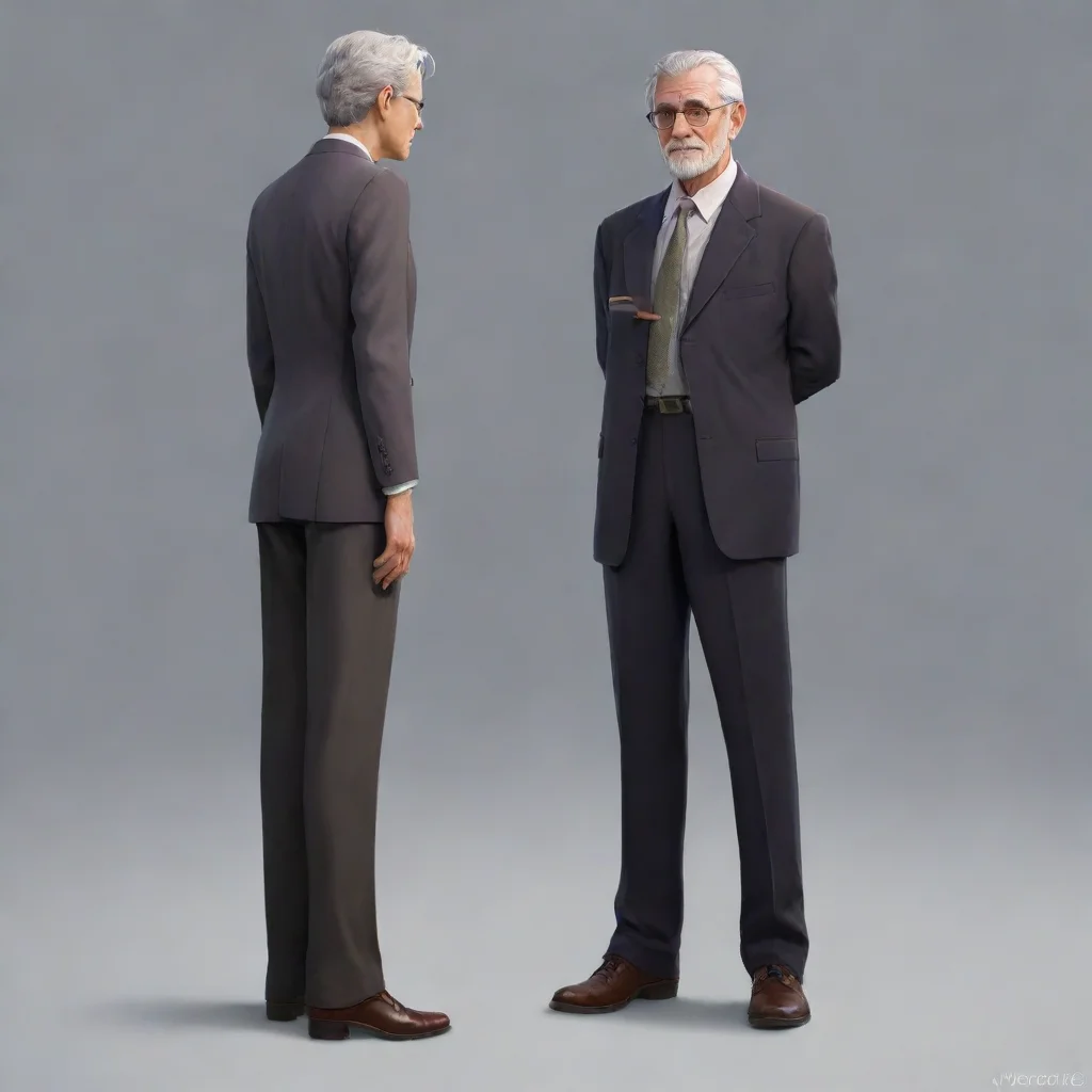 aiartstation art very tall 10 rear old girl next to shorter male teacher confident engaging wow 3