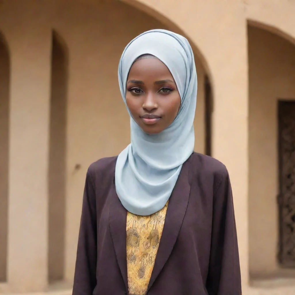 artstation art very very very very skinny african hijab confident engaging wow 3