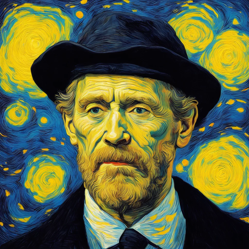 artstation art vincent van gogh black confident engaging wow 3