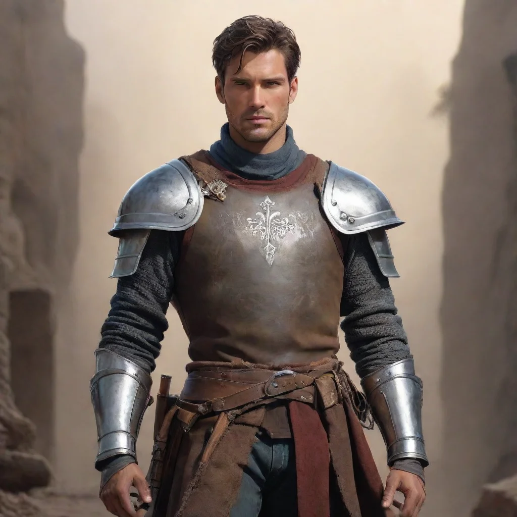 aiartstation art wanderer western knight handsome confident engaging wow 3