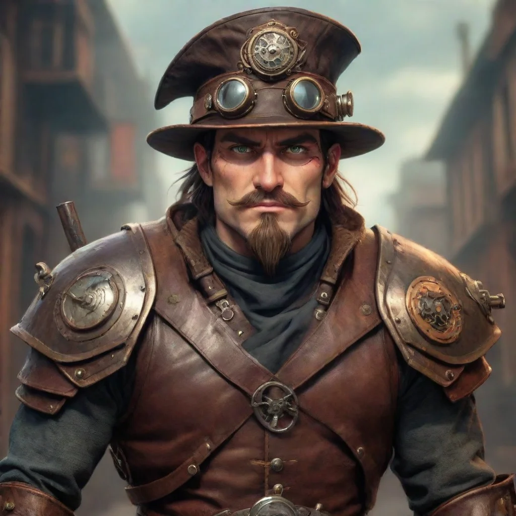 aiartstation art warrior steampunk realistic cartoonish hd  confident engaging wow 3