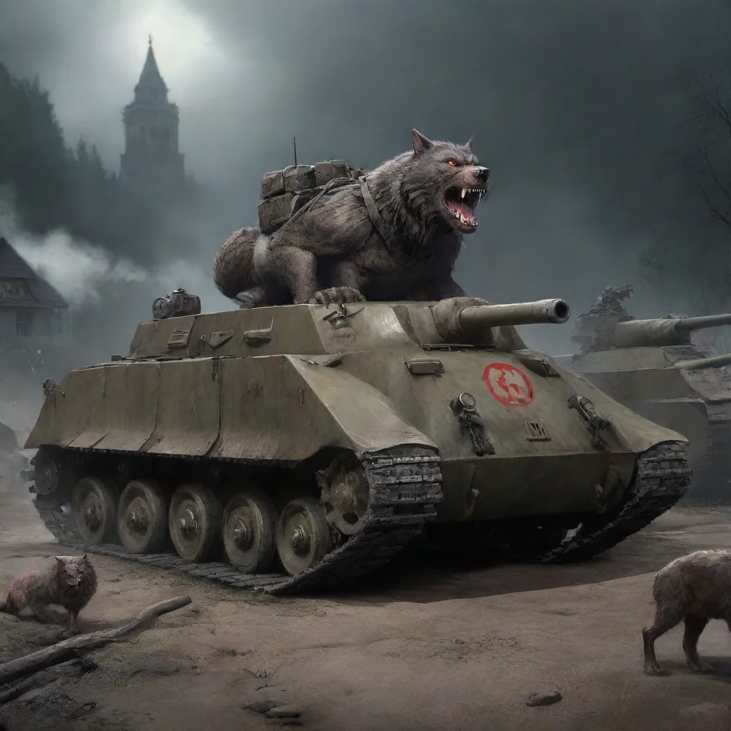 aiartstation art werewolf nazis tanks confident engaging wow 3