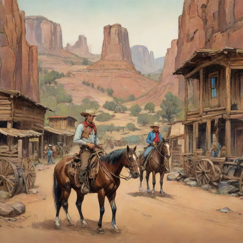 aiartstation art western cartoonish confident engaging wow 3