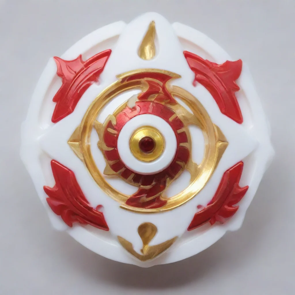 artstation art white red and gold defense type phoenix beyblade  confident engaging wow 3