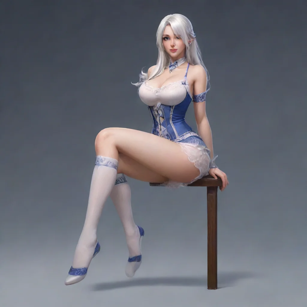 aiartstation art white stocking confident engaging wow 3