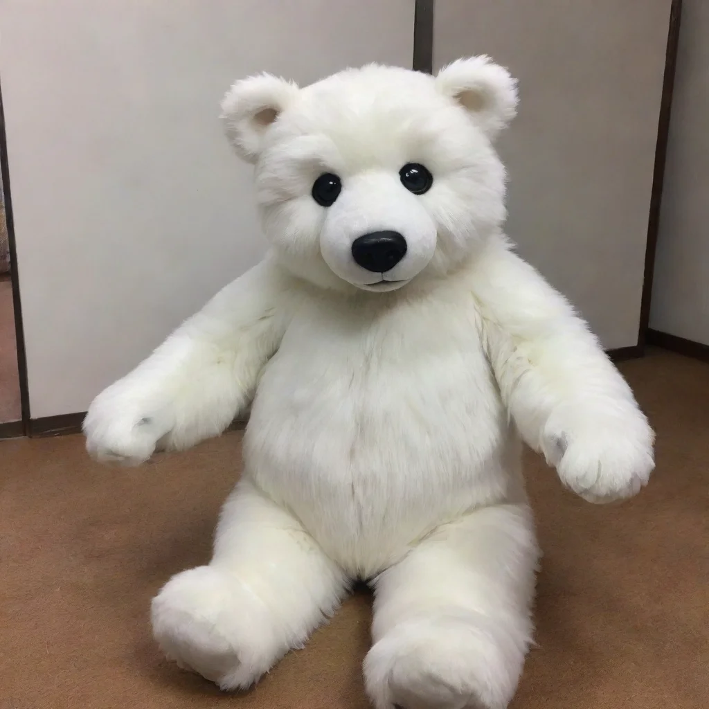 aiartstation art white teddy bear fursuit confident engaging wow 3