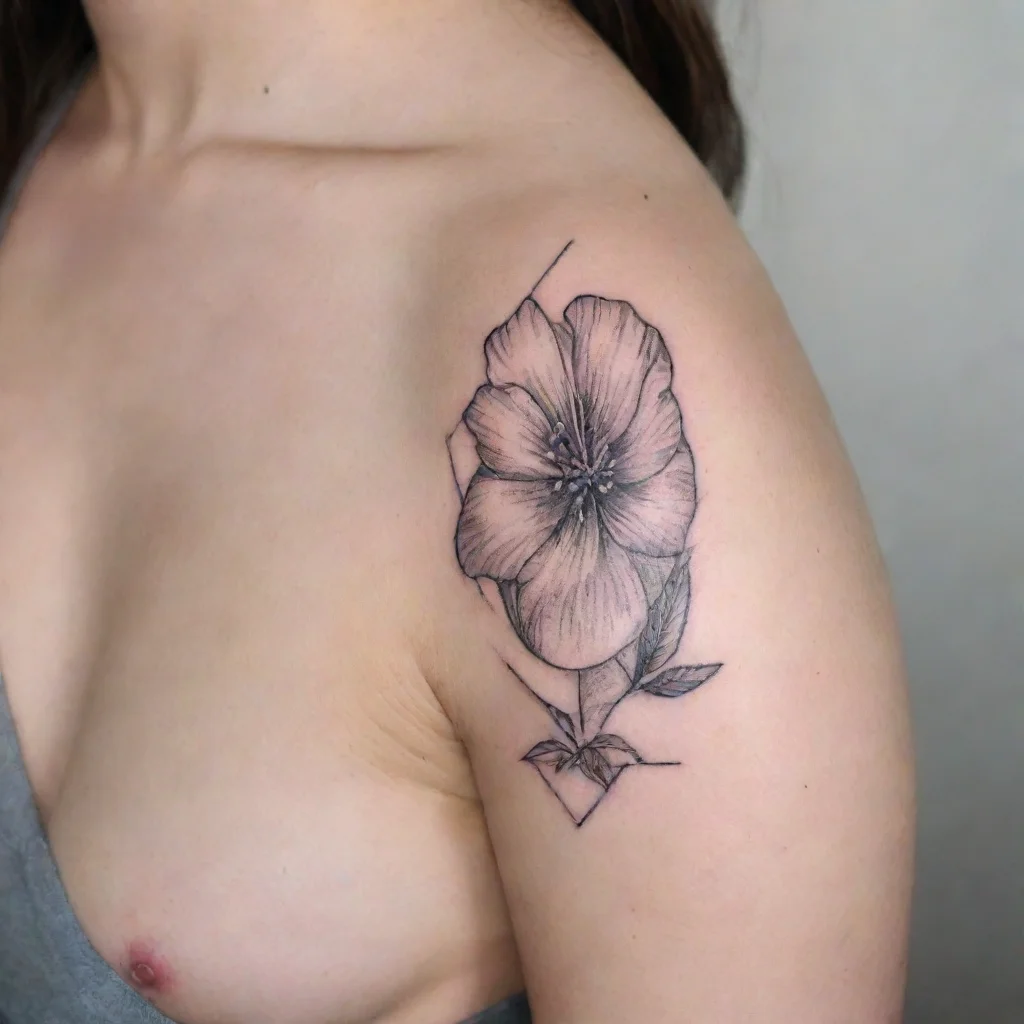 artstation art woman fine line tattoo confident engaging wow 3