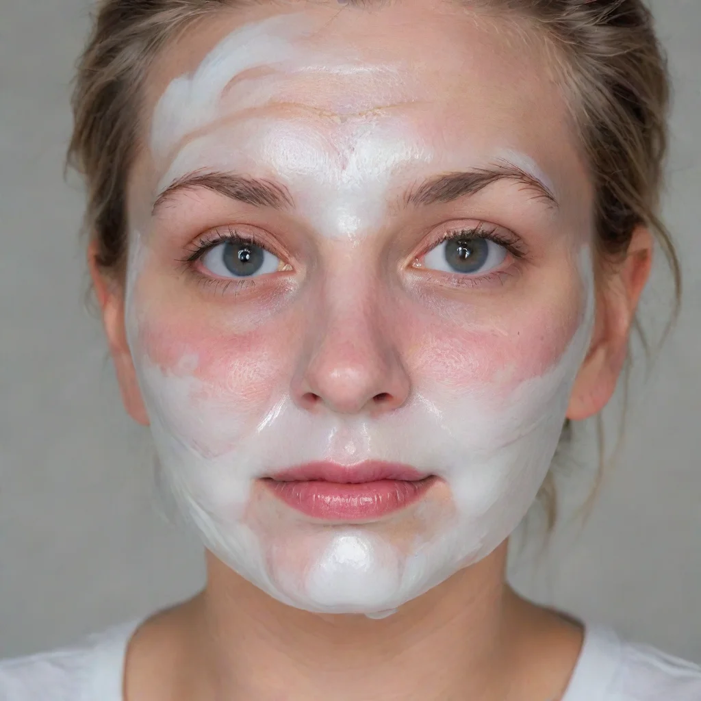 artstation art woman upset to have white slime on her face confident engaging wow 3