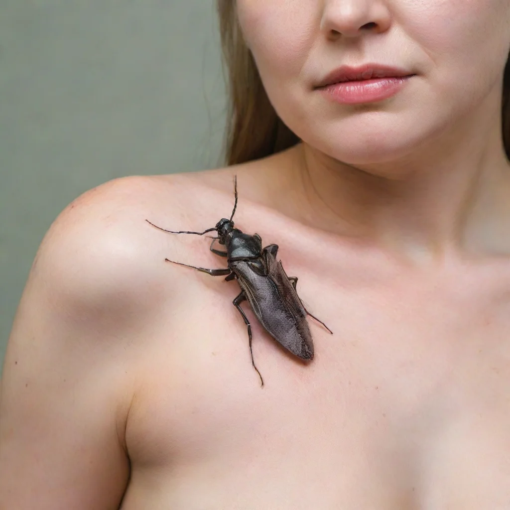 artstation art woman with bug under her skin  confident engaging wow 3