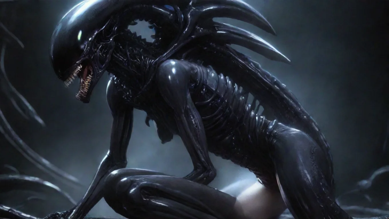 aiartstation art xenomorph queen seductive anime sweet confident engaging wow 3 widescreen