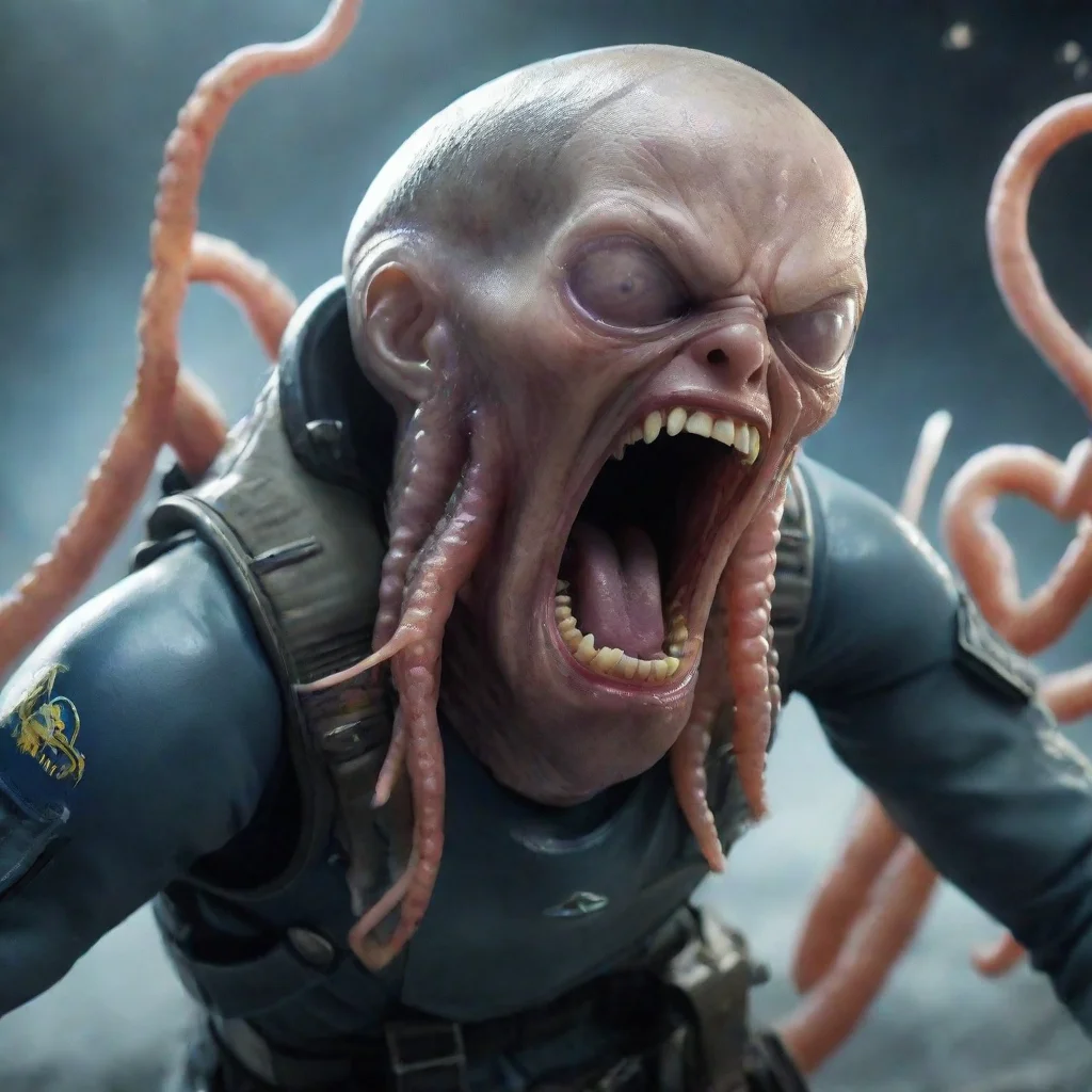 aiartstation art young angry screaming swedish space soldier man fighting alien squid war hd confident engaging wow 3
