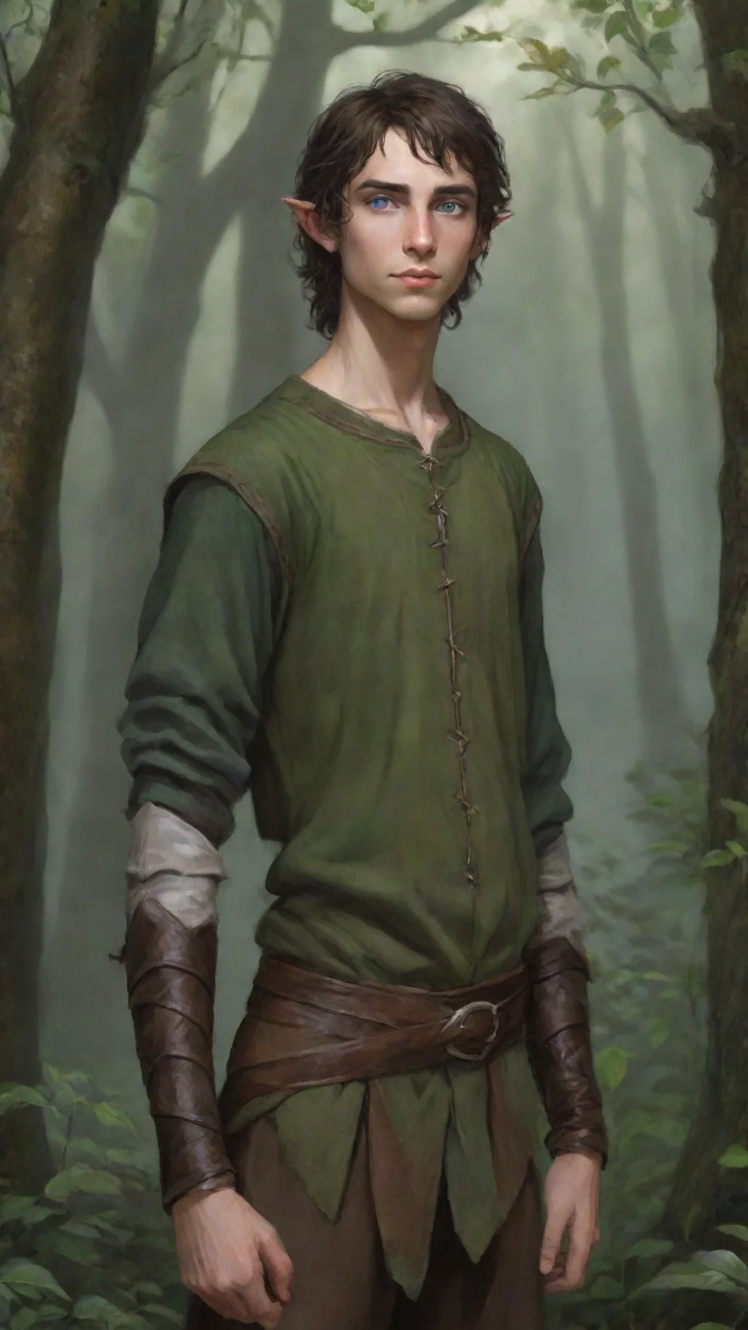 artstation art young male half elf confident engaging wow 3 tall