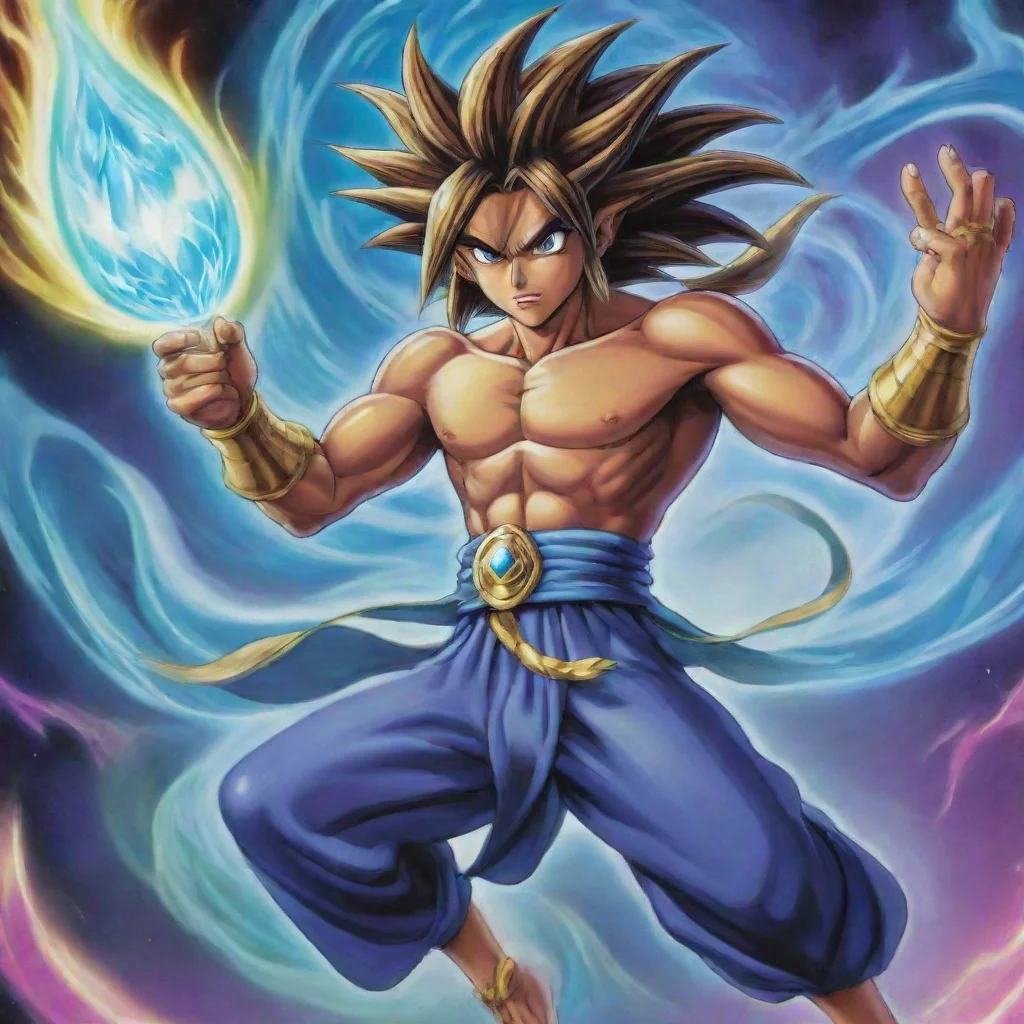 aiartstation art yugioh wind jinn the gale genie of the lamp confident engaging wow 3