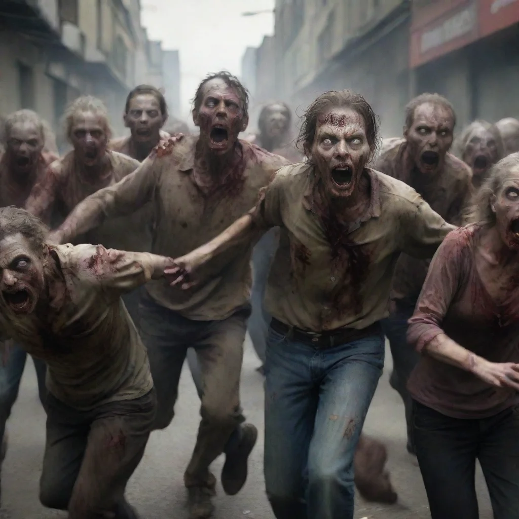 artstation art zombies attacking and going crazy confident engaging wow 3