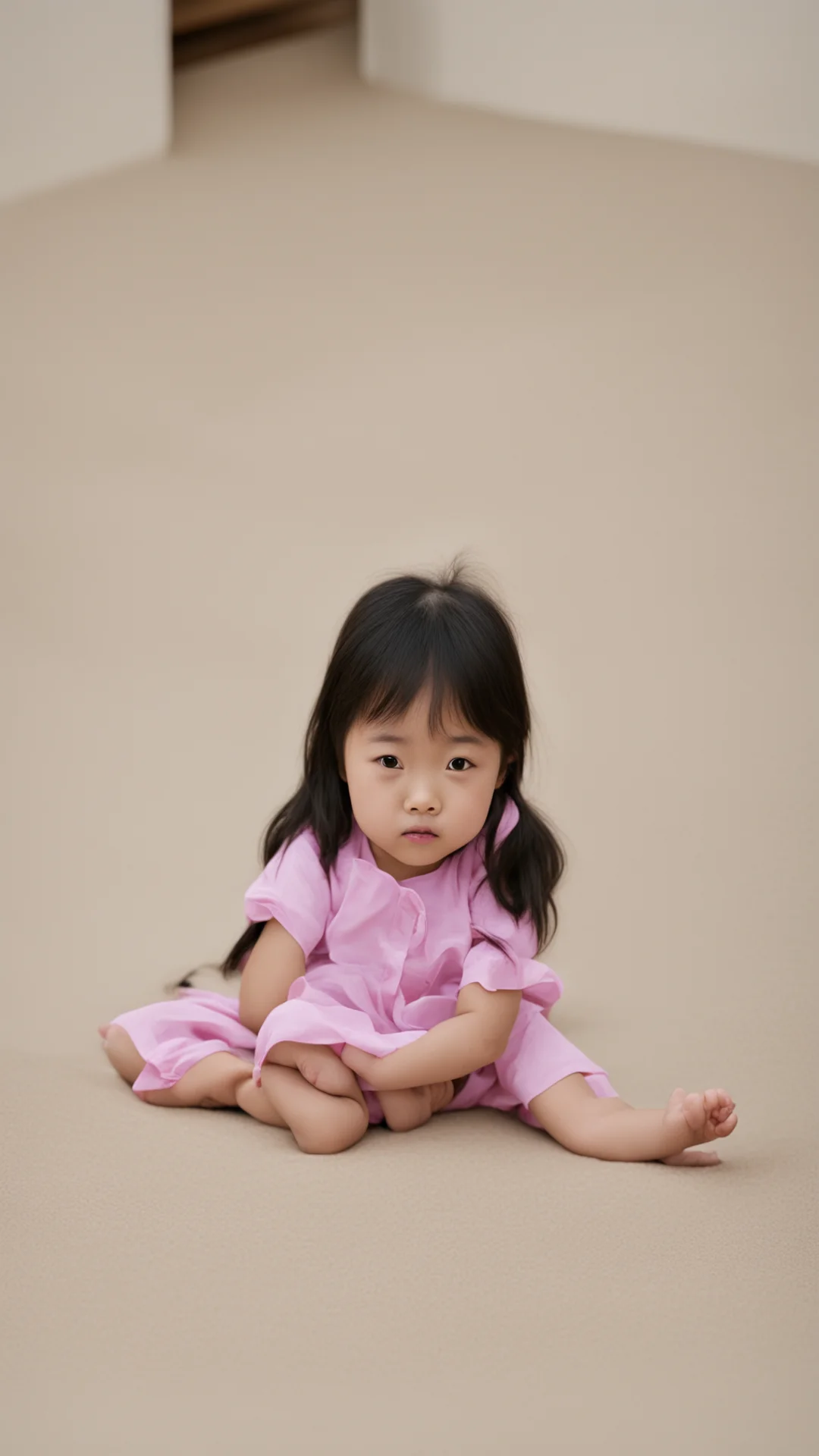 asia littlegirl four down on floor tall