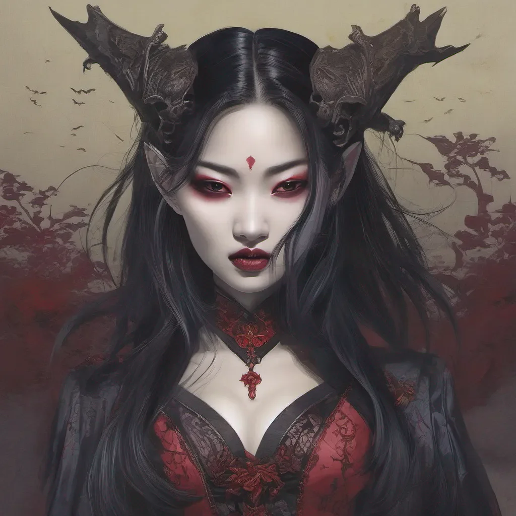 aiasian woman vampire confident engaging wow artstation art 3