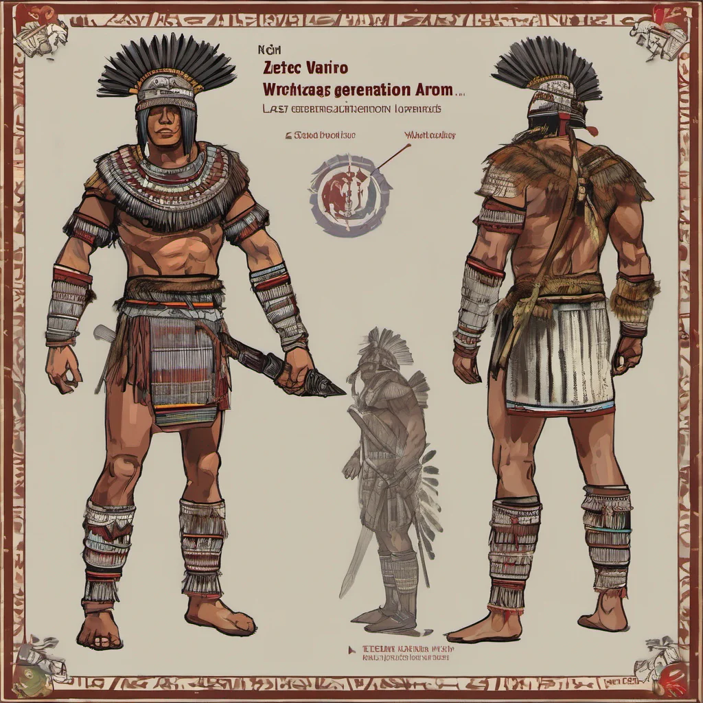 aztec warrior with last generation armor amazing awesome portrait 2