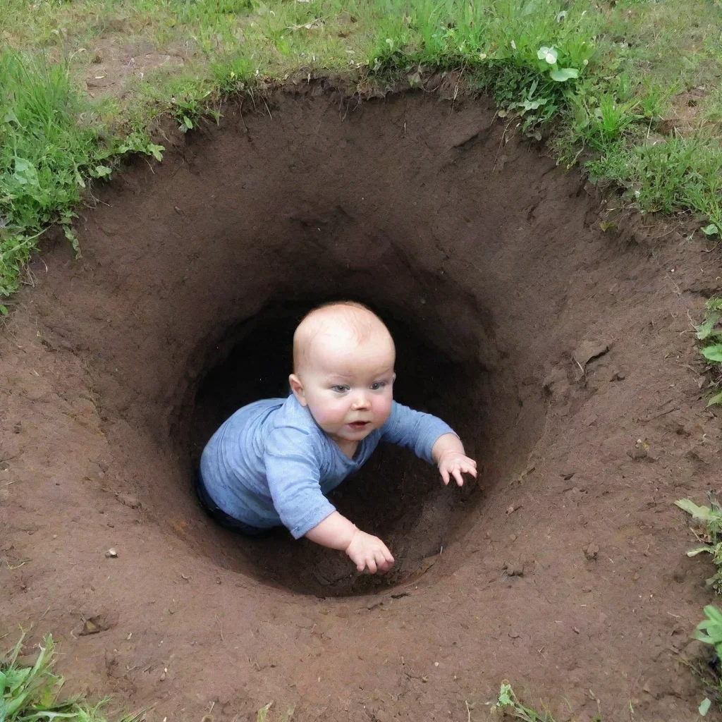 aibaby falls down a hole