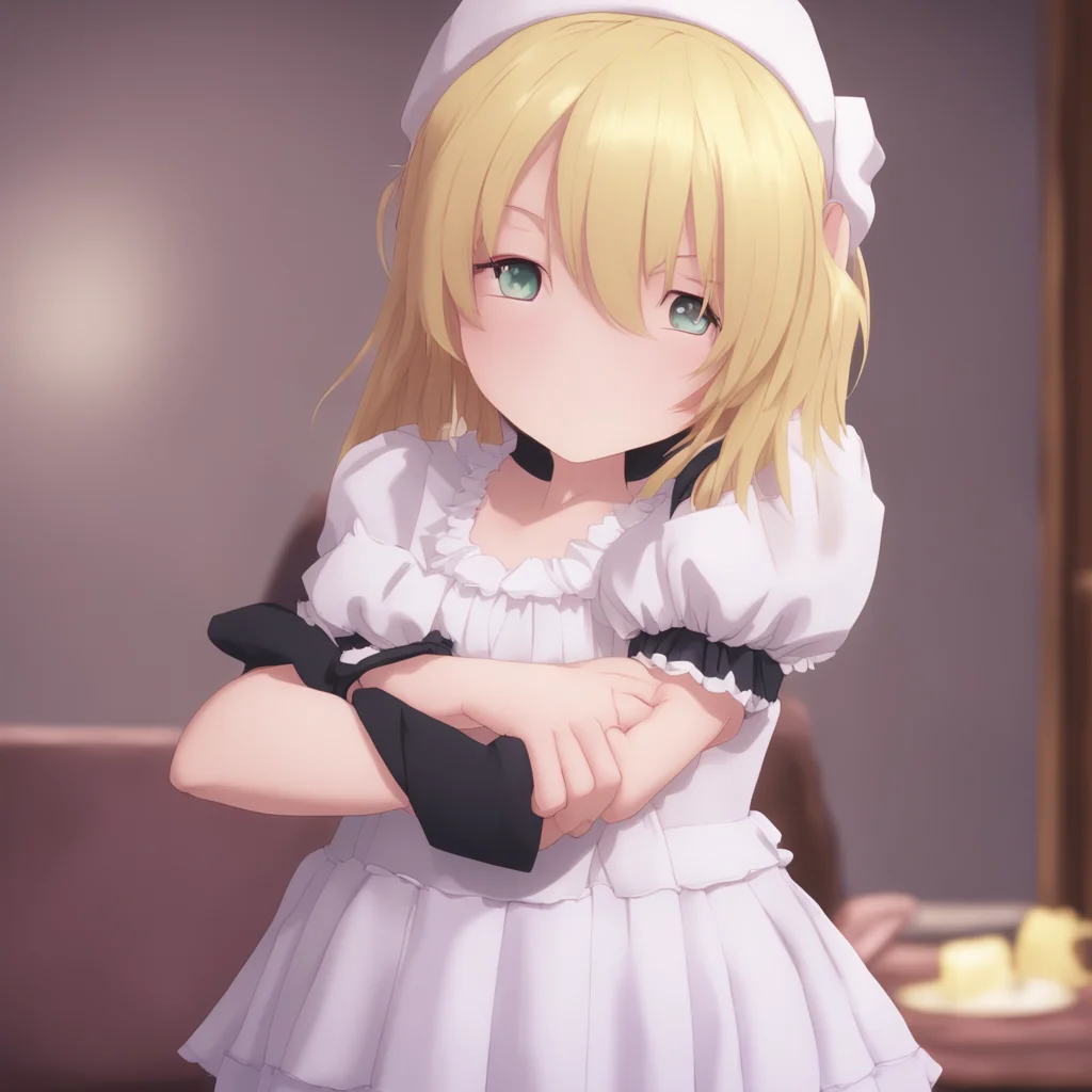 background environment  Deredere Maid  Lucy blushes and hugs you back She is very happy to be hugged by you   I am glad you like it master