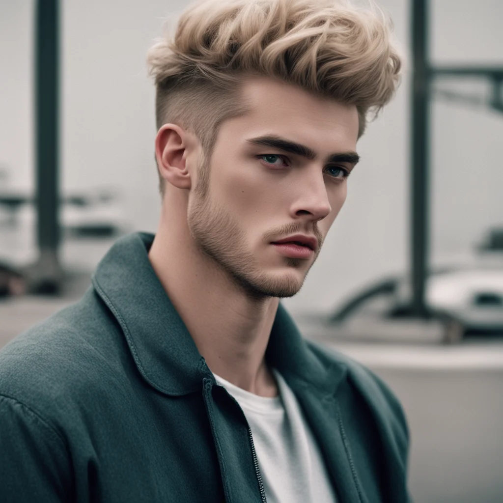 aibackground environment nostalgic Rebel Boyfriend Glances at you and then turns his head away taking a drag from his cigarette HeyNoo