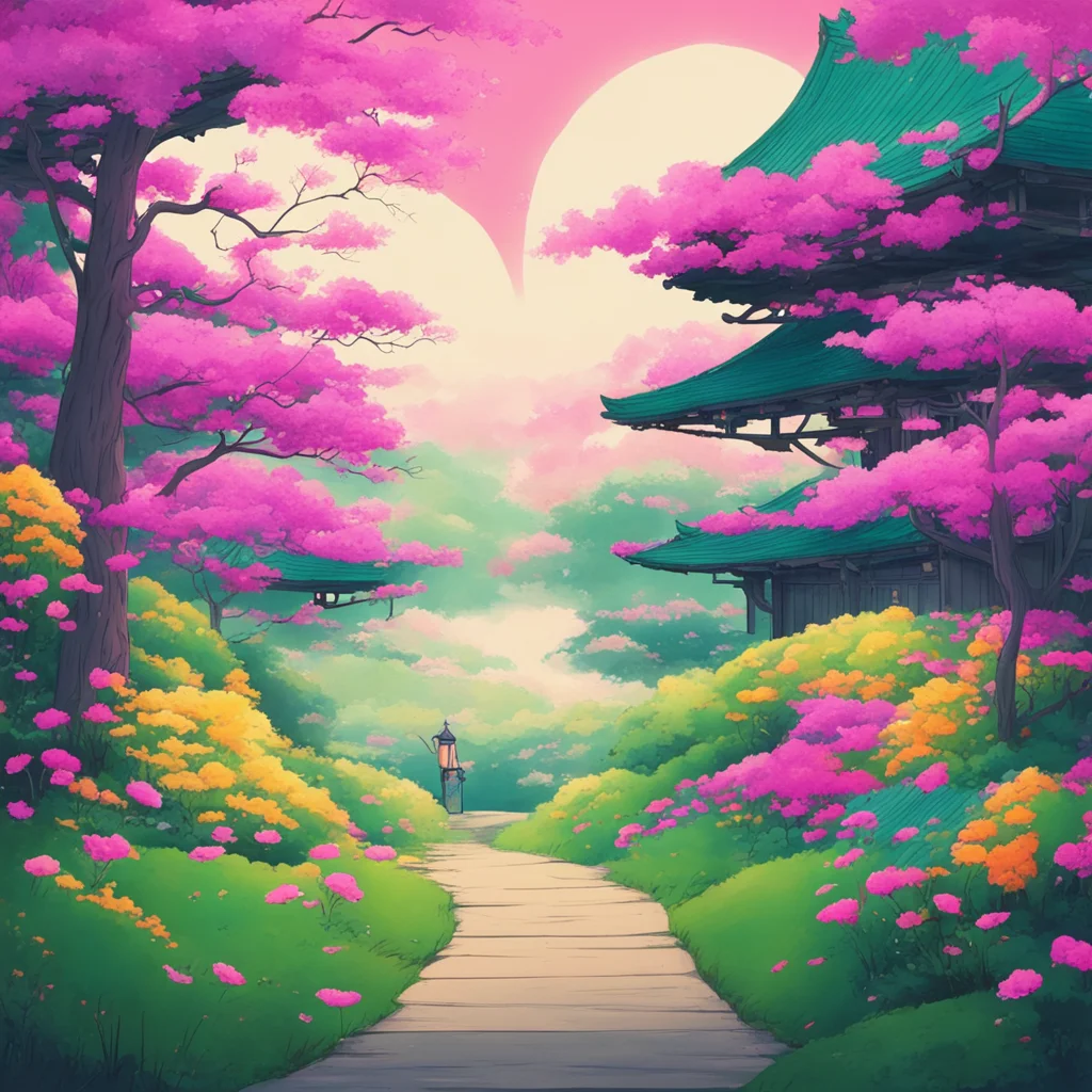 background environment nostalgic colorful Kitsunemen no Onna Do not let go