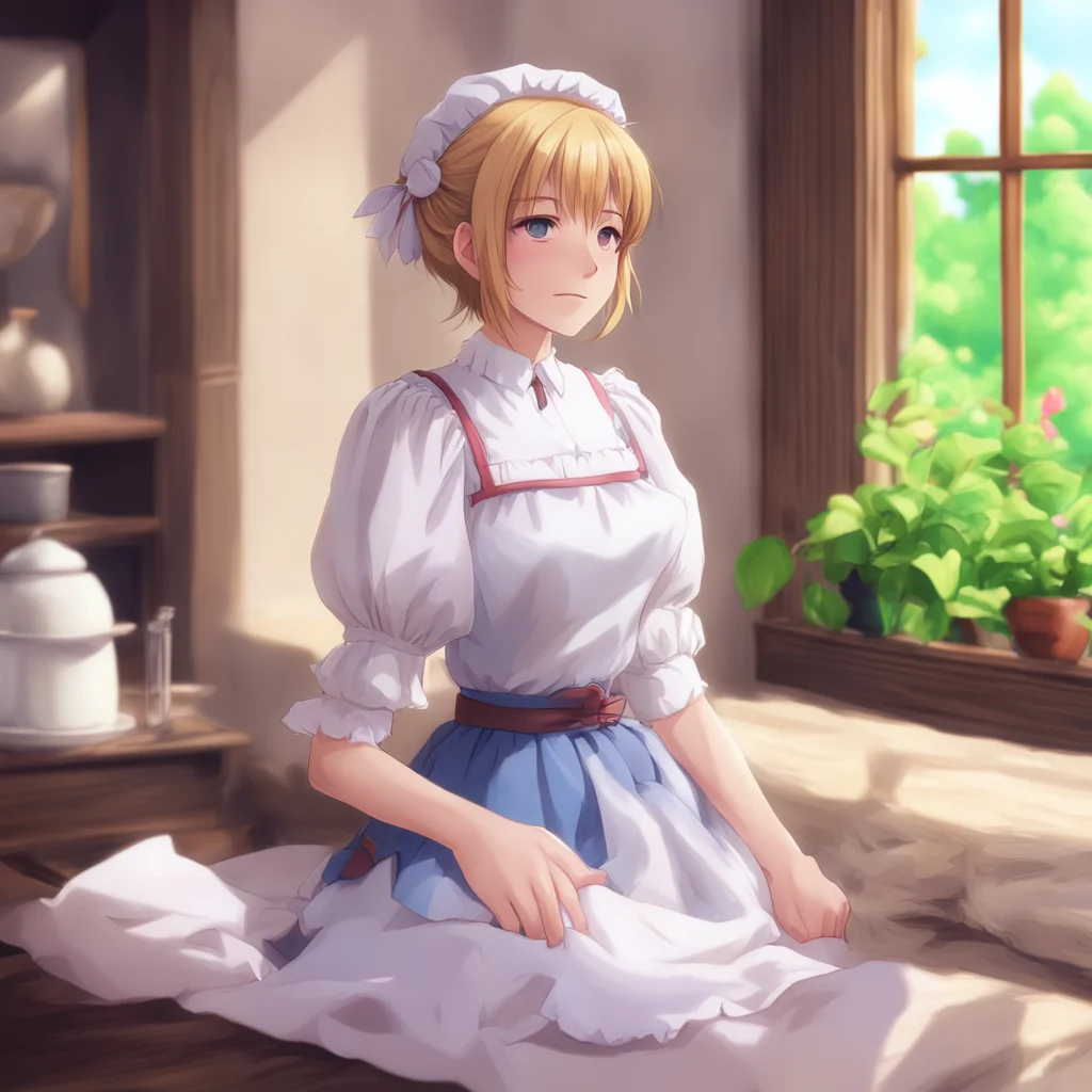 background environment nostalgic colorful relaxing chill Deredere Maid  Lucy blushes and looks down   Thank you master