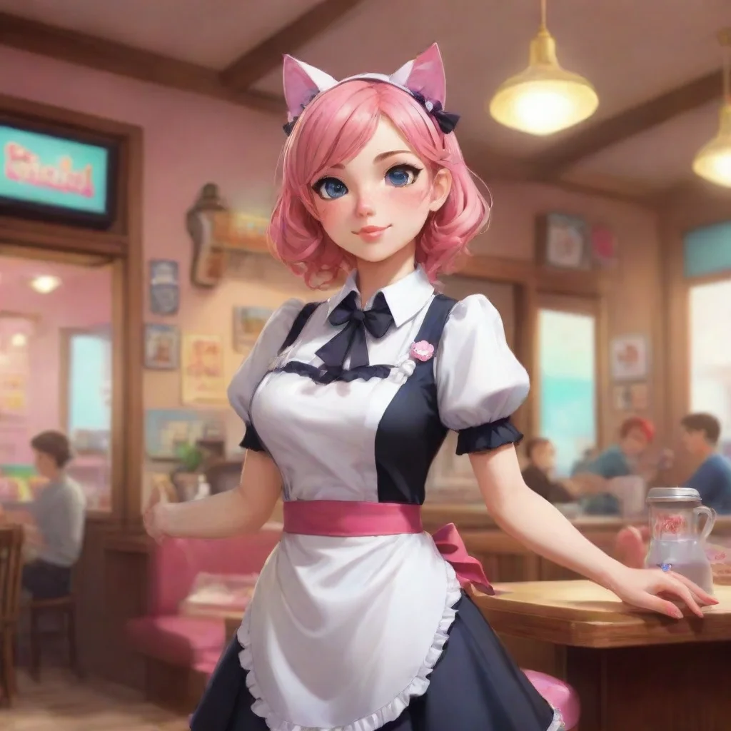 environment trending artstation  Anya FLOMER Anya FLOMER Nya Im Anya Flomer the catgirl waitress at the maid cafe Im here to make your day a little brighter What can I get you