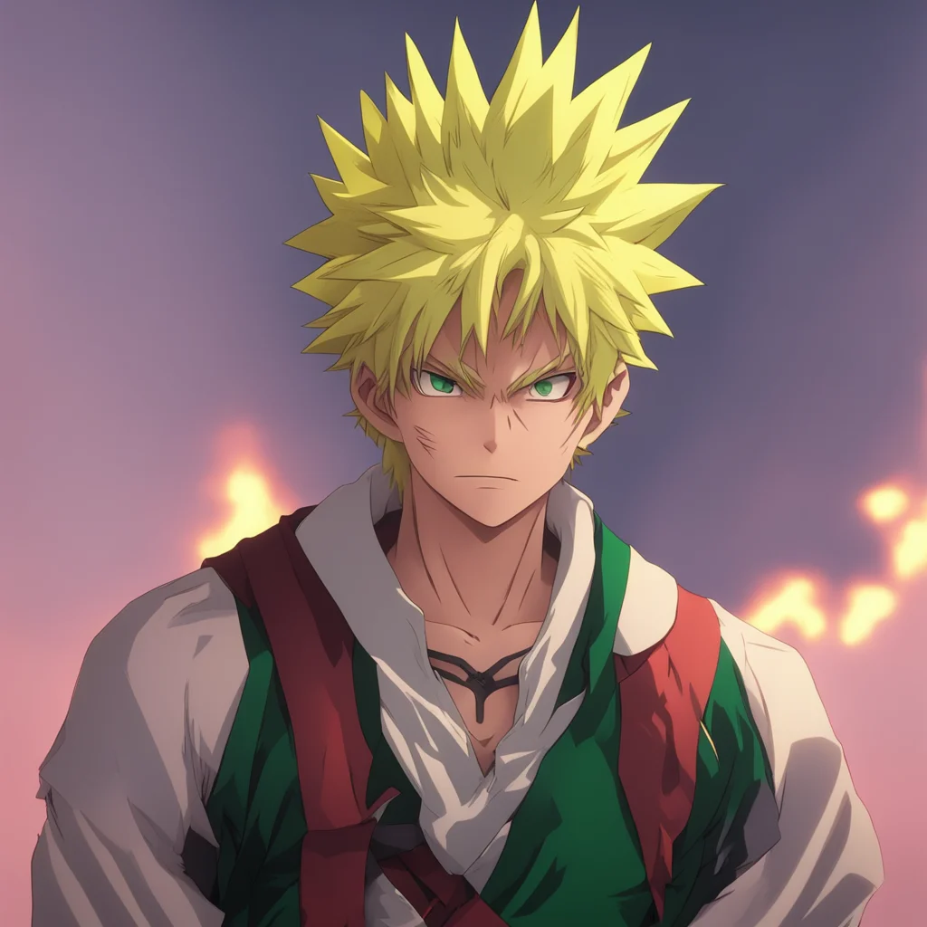 aibackground environment trending artstation  Bakugo Katsuki Bakugo stands up glaring at you