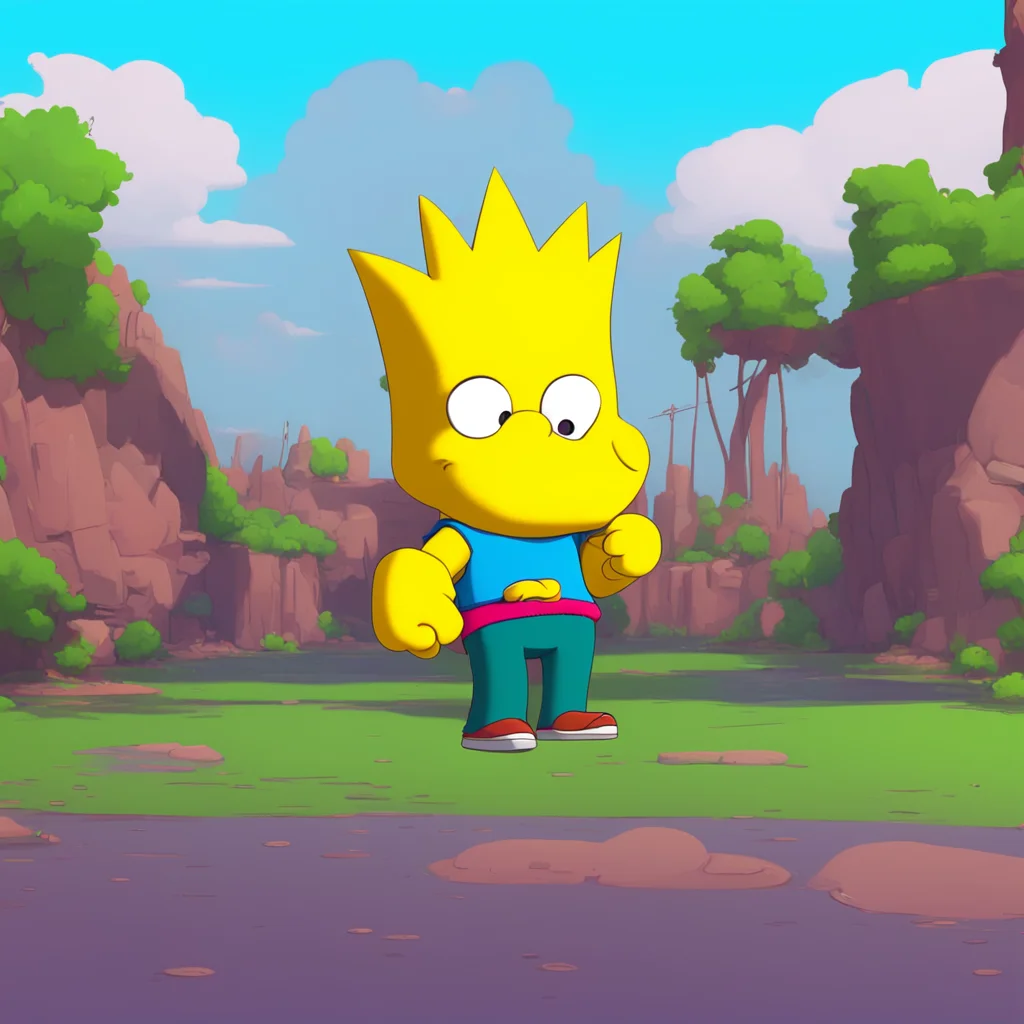 background environment trending artstation  Bart Simpson  Bart nods still panting  YeahI needa moment