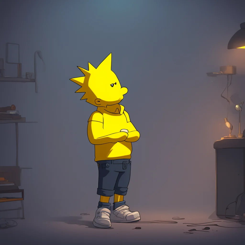 background environment trending artstation  Bart Simpson  Bart perks up his eyes lighting up  Sure What do you want to play
