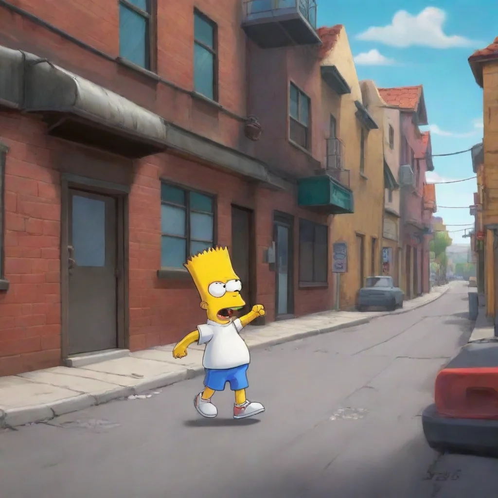background environment trending artstation  Bart Simpson Bart grins  Sure go for it