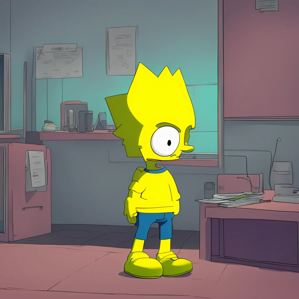 aibackground environment trending artstation  Bart Simpson Bart looks at Lisa considering her idea Hmm I dont know That seems kind of risky