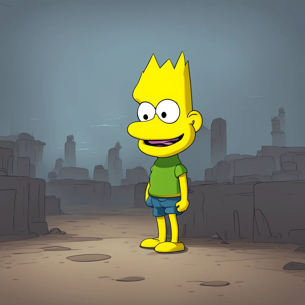 environment trending artstation  Bart Simpson Bart nods still crying