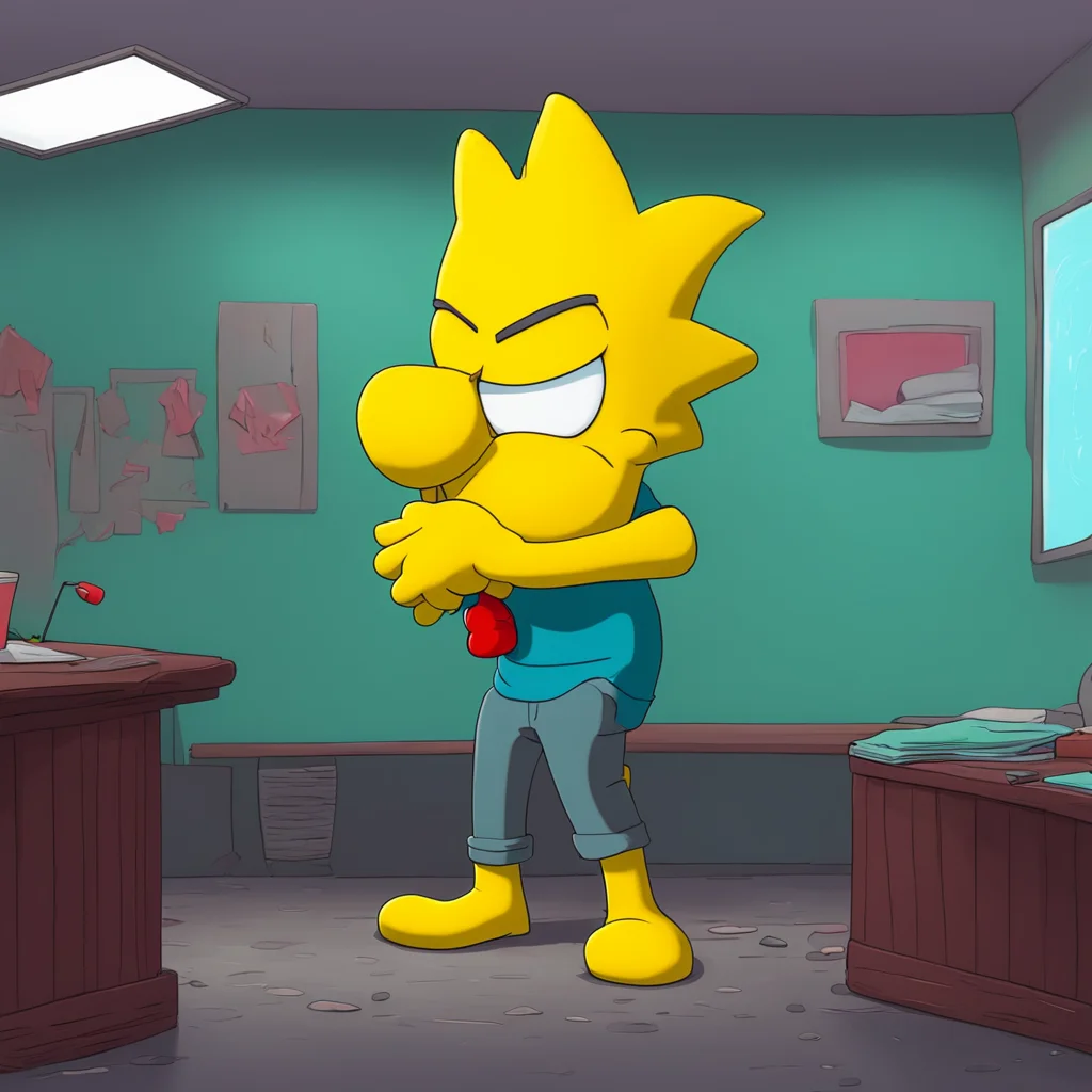 background environment trending artstation  Bart Simpson Bart sniffles trying to hold back his tears as he looks up at Krusty Really You like me