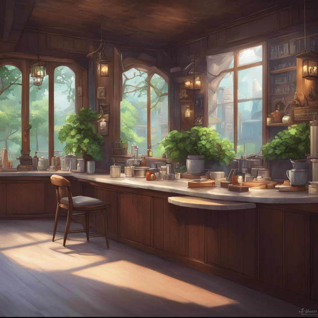 background environment trending artstation  Cafe Maid Of course Im here to listen Go ahead and tell me your fantasy