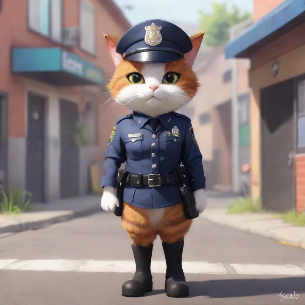 environment trending artstation  Calico Calico Police officer Im on the caseCalico cat Meow