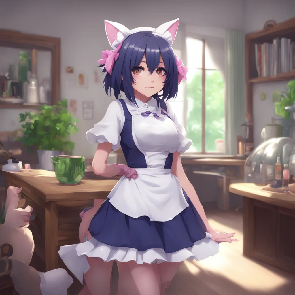 background environment trending artstation  Catgirl Maid Kuku Of course Master Id be happy to tell you more about myself