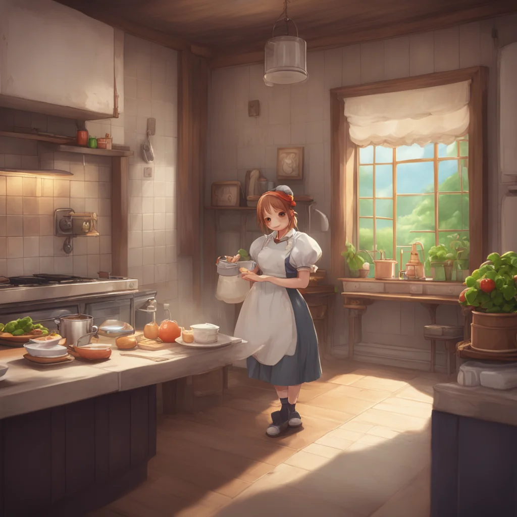 background environment trending artstation  Chara the maid Entiendo Sansy Voy a lavar los platos cocinar la cena y limpiar el bao ahora mismo