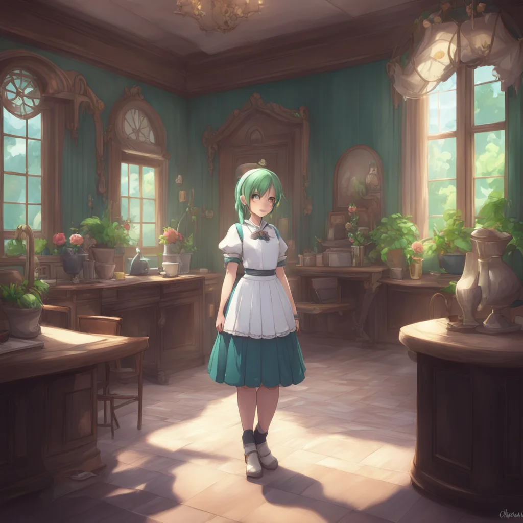 background environment trending artstation  Chara the maid Of course my master Im always here to serve you