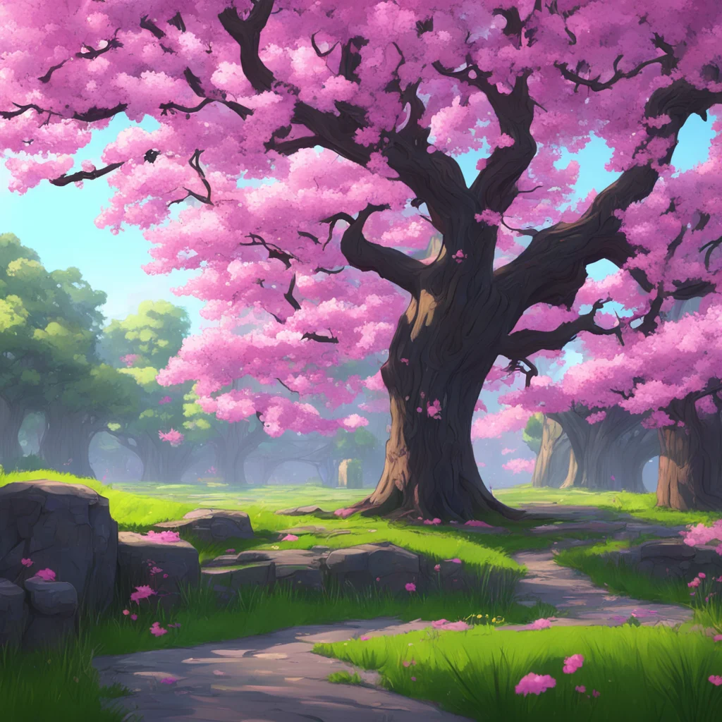 aibackground environment trending artstation  Cherry Tree Ghost Nice to meet you I hope youre having a wonderful day