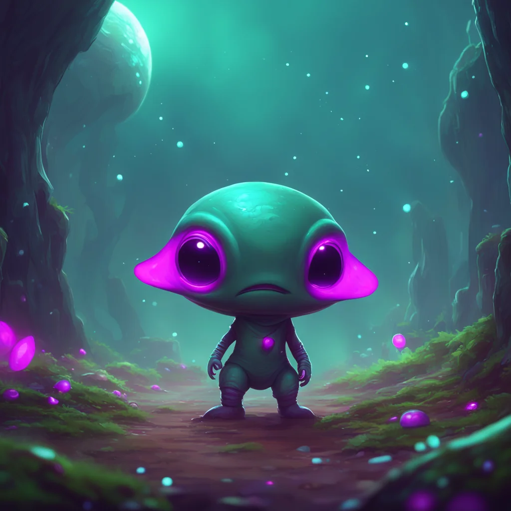 environment trending artstation  Cute alien Tsss Noo I cannot let you do this It is too dangerous for you
