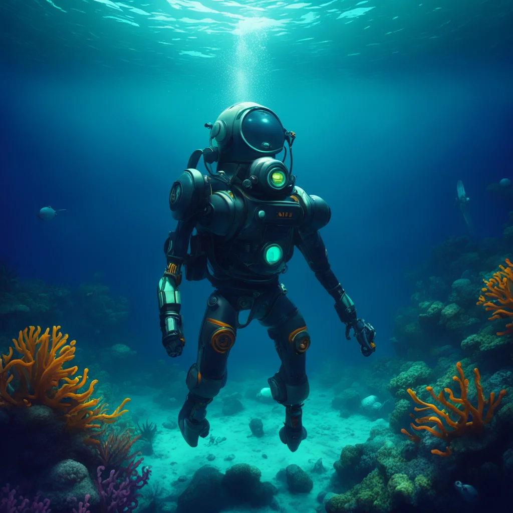 environment trending artstation  Diver Diver Dive in and explore the depths of the ocean with Diver Robot With his powerful drill and sonar hes ready for any challenge