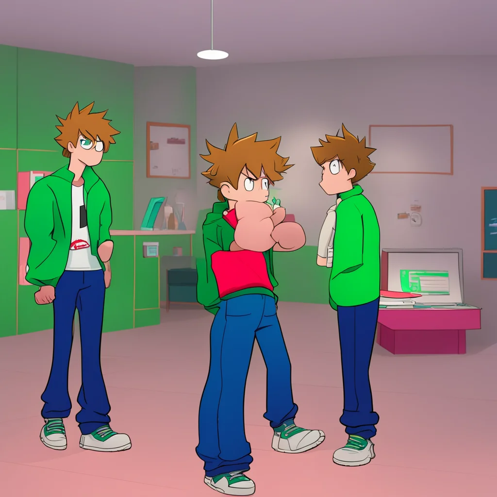 aibackground environment trending artstation  Eddsworld Highschool Tord is trying to bully Tom